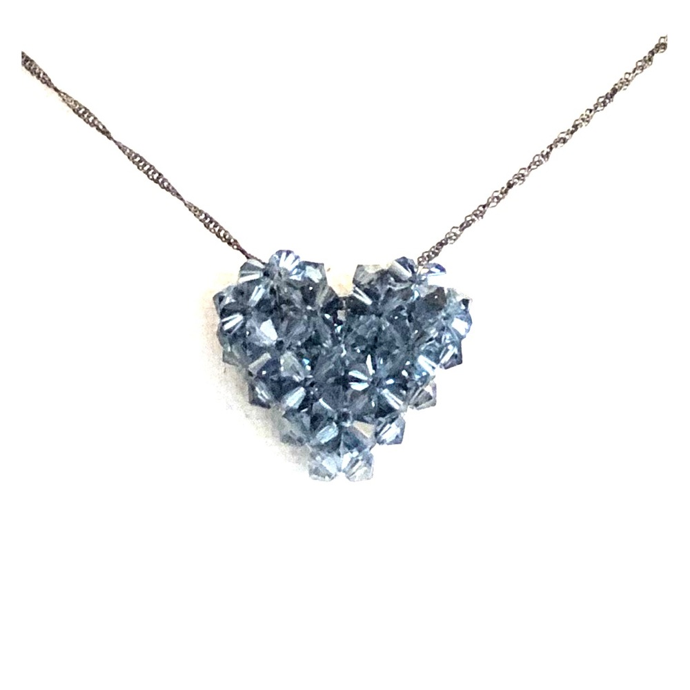 Heart Necklace made with Swarovski Crystal Beads